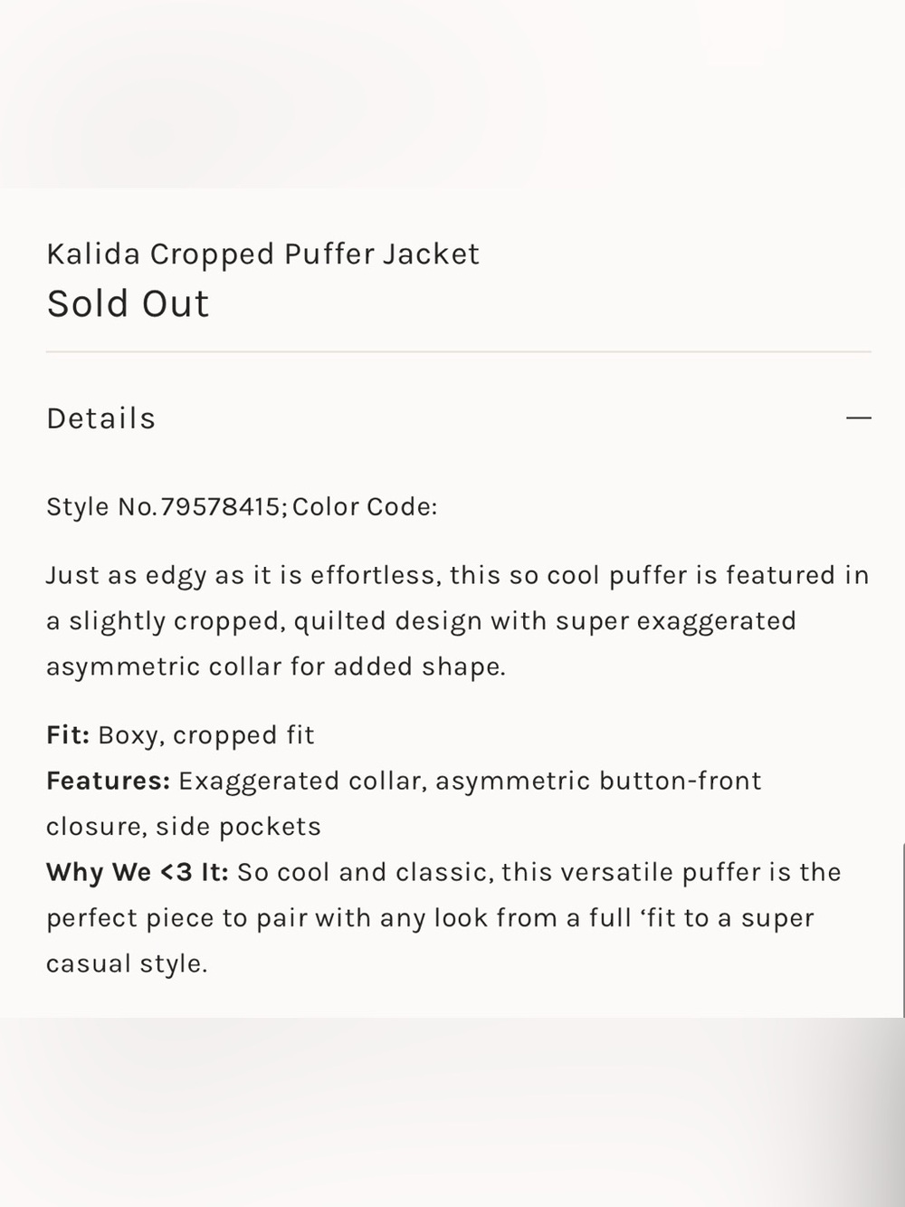 Free People Kalida Cropped Puffer Jacket - Picture 5 of 11